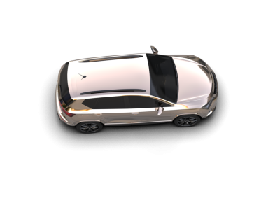 Siyah arka planda modern bir araba. 3d oluşturma