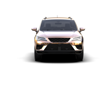 Arka planda modern şehir arabası. 3d oluşturma