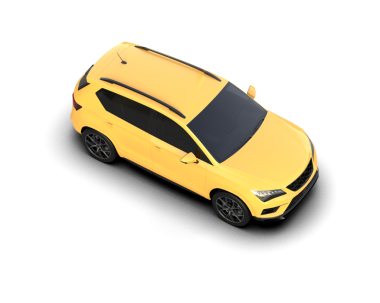 Beyaz arka planda izole edilmiş modern lüks araba. 3D görüntüleme - illüstrasyon