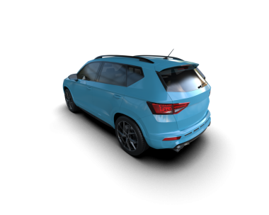 modern araba siyah zemin üzerinde izole edilmiş 3D - render