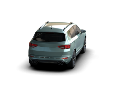 Modern araba beyaz arka planda izole edilmiş. 3d oluşturma