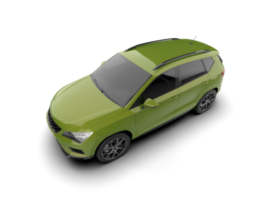 Beyaz arkaplandaki araba 3 boyutlu illüstrasyon.