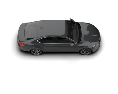 Siyah araba manzaralı. 3d oluşturma