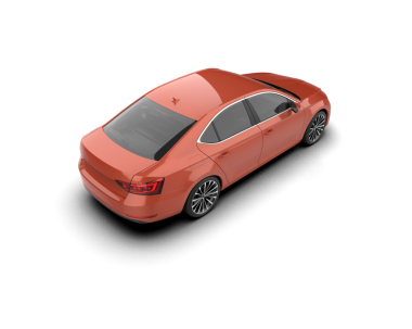 beyaz arka planda kırmızı modern araba