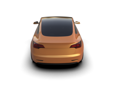 Beyaz arka planda modern lüks bir araba. 3d oluşturma.