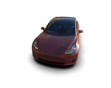 kırmızı Tesla Model 3D görüntüleme