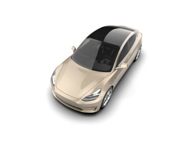 İzole edilmiş beyaz arkaplanda bir arabanın 3 boyutlu canlandırması