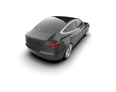 Siyah araba beyaz arkaplanda izole edildi