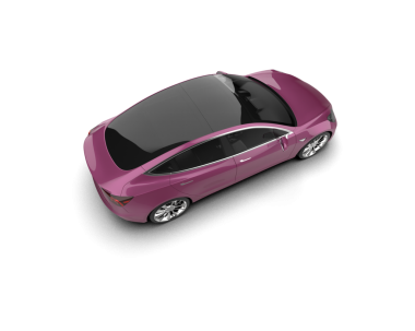 Beyaz arka planda pembe lüks araba 3 boyutlu görüntüleme