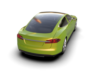 modern yeşil araba gölgeli beyaz arka planda izole