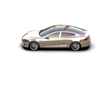 Beyaz arka planda modern lüks bir araba. 3d illüstrasyon