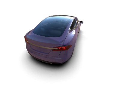 Siyah arka planda bir araba. 3 Boyutlu Hazırlama.