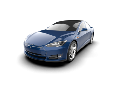 Modern elektrikli araba beyaz arka planda izole edilmiş. 3d illüstrasyon