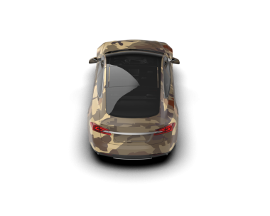 Aracın beyaz arkaplandaki 3 boyutlu görüntülemesi