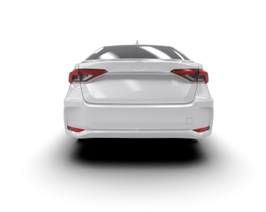 Beyaz arka planda modern bir araba. 3d oluşturma