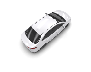 Modern araba beyazda izole edilmiş. 3d oluşturma.