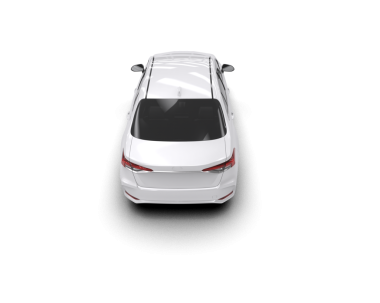 Beyaz arka planda izole edilmiş gerçekçi beyaz araba, vektör çizimi. yan görünüm