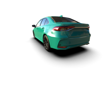 Gerçekçi bir araba. 3d oluşturma