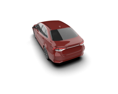 araba beyaz arkaplanda izole edildi