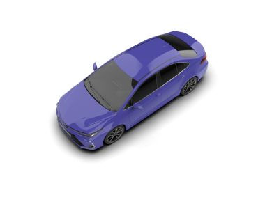 Modern araba arka planda izole edilmiş. 3 Boyutlu Hazırlama