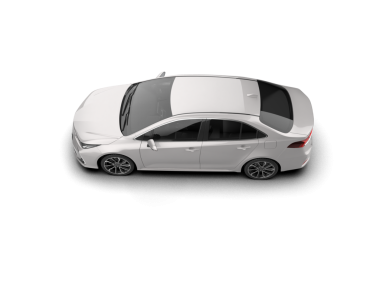 modern araba beyaz arka planda izole edildi. 3 boyutlu çizim - illüstrasyon