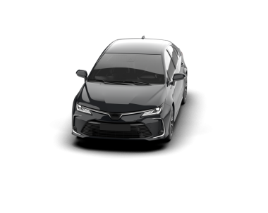 siyah lüks araba. Ön görünüm, yan görünüm, 3D görüntüleme.