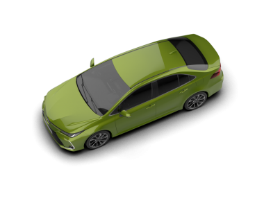 araba beyaz arkaplanda izole edildi