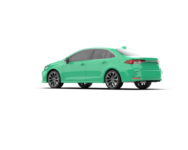 beyaz arkaplanda modern araba