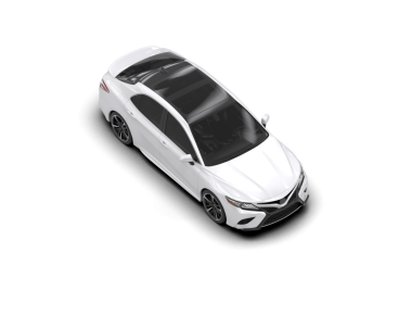 Siyah arka planda beyaz, modern bir cip. 3d oluşturma