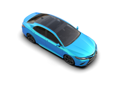 mavi modern araba izole edilmiş