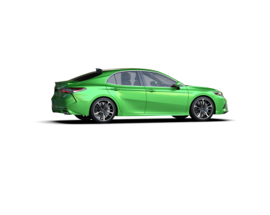 Siyah arka planda yeşil lüks bir araba. 3d oluşturma