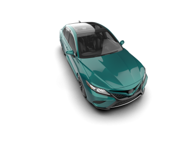 Modern şehir arabası beyazdan izole edilmiş. 3D görüntüleme - illüstrasyon