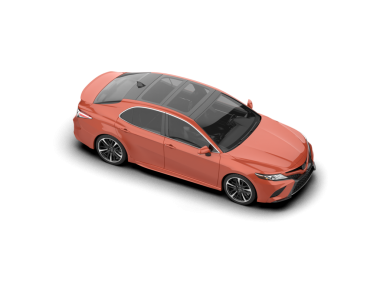 Modern araba arka planda izole edilmiş. 3D görüntüleme - illüstrasyon