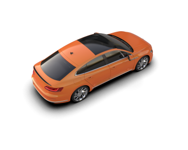 modern turuncu araba beyaz arka planda izole edilmiş..
