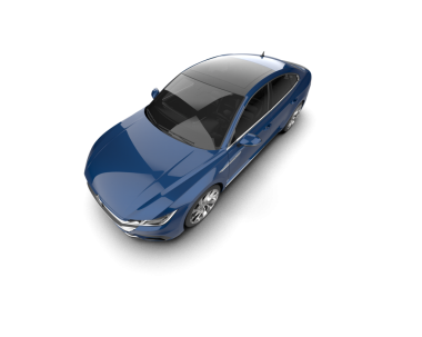 Mavi araba. 3d illüstrasyon