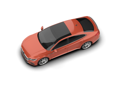 kırmızı modern araba beyaz üzerine izole edilmiş.