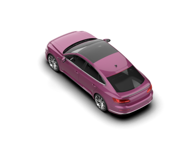 Pembe araba arka planda izole edildi