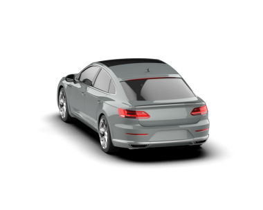 Gerçekçi 3 boyutlu metalik araba beyaz arka planda izole edilmiş. vektör görünümü