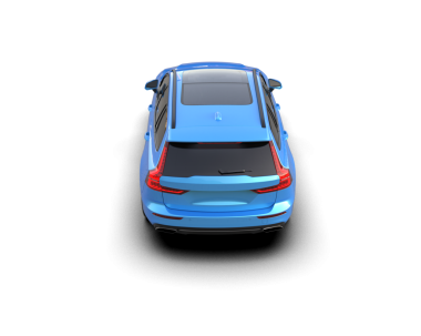 gerçekçi araba yan görünümü beyaz arkaplanda izole edilmiş 3 boyutlu görüntüleme