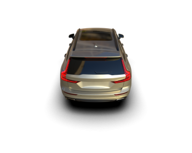 Stüdyo ortamında markasız bir SUV 'un 3 boyutlu çizimi