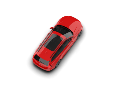 Beyaz arka planda kırmızı spor araba. 3d oluşturma