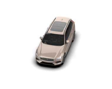 Beyaz arka planda modern bir araba. 3d illüstrasyon