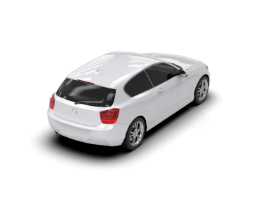 araba beyaz arkaplanda izole edildi.