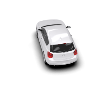 Beyaz arka planda bir araba. yüksek kalite 3d