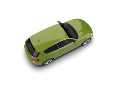 beyaz arkaplanda izole edilmiş bir araba