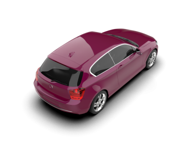 Beyaz arkaplanda kırmızı araba