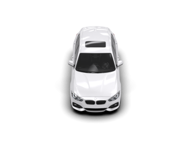 modern araba beyaz arkaplanda izole edildi