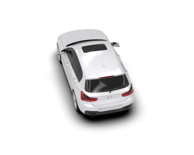 Beyaz arka planda bir araba. 3d oluşturma.