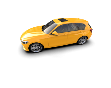 araba beyaz arkaplanda izole edildi. 3d görüntüleme - illüstrasyon