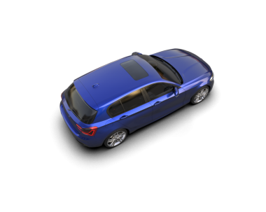 Siyah arka planda bir arabanın 3 boyutlu canlandırması